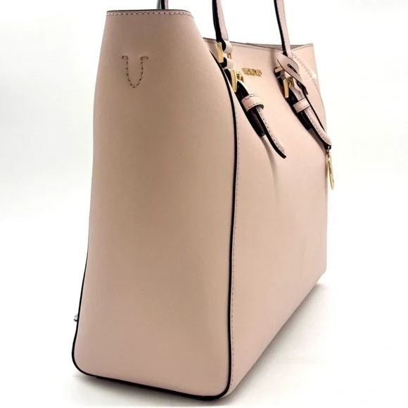 Michael Kors Charlotte LG Tote Bag 3 IN 1 Leather Shoulder Bag Powder Blush